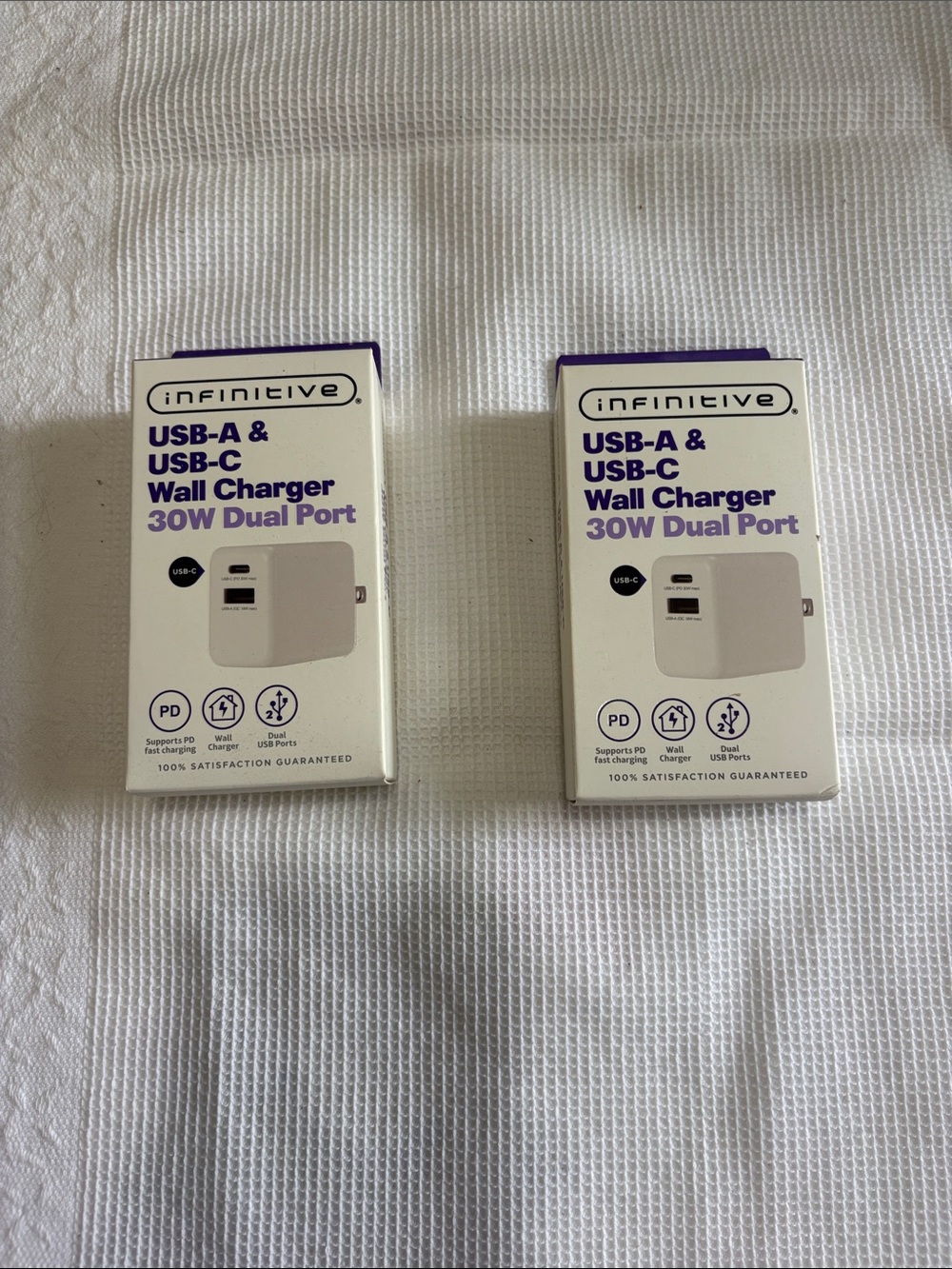 Set of 2 New sealed Dual port wall chargers